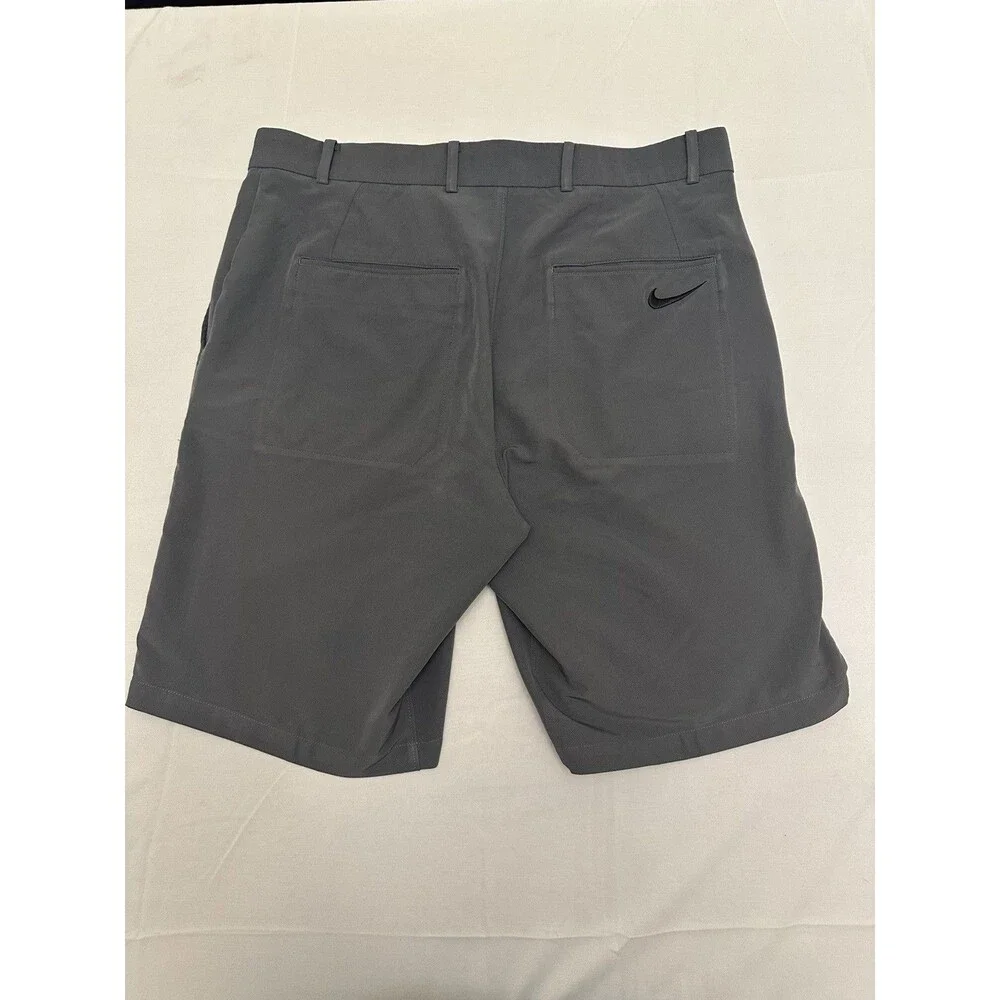 Nike Golf Performance Dri Fit Flat Front Chino Stretch Mens Shorts 32 Gray 10 In